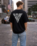 Men’s Oversized Black Graphic T-Shirt – Future Is Now