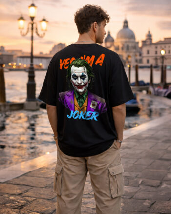 Premium Oversized Joker T-Shirt – 240 GSM French Terry Cotton Streetwear