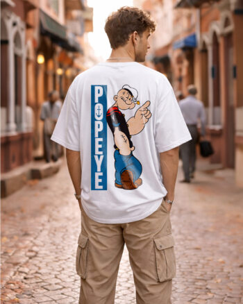 Popeye The Sailor Man Vintage Oversized T-Shirt - Heavyweight Streetwear Graphic Tee